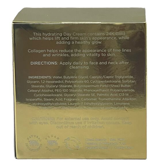 Clear Beauty 24K Gold & Collagen Firming Day Cream 1.69 FL OZ New In Box - Picture 3 of 6